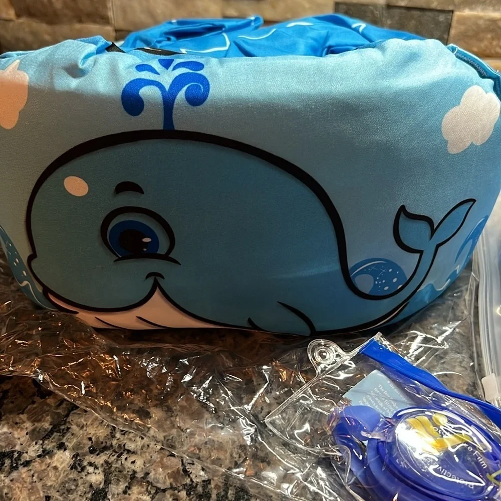Swim floatie set in blue NEW